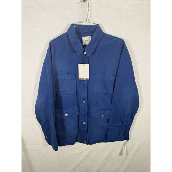 Reformation Callum Denim Chore Jacket Woman’s Size XS - Picture 5 of 12